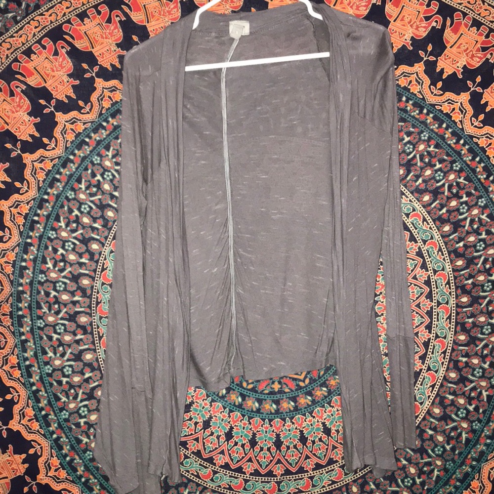 Light gray cardigan
